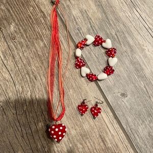 Valentines Necklace and Bracelet